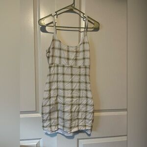 Forever 21 Green and White Checkered Top